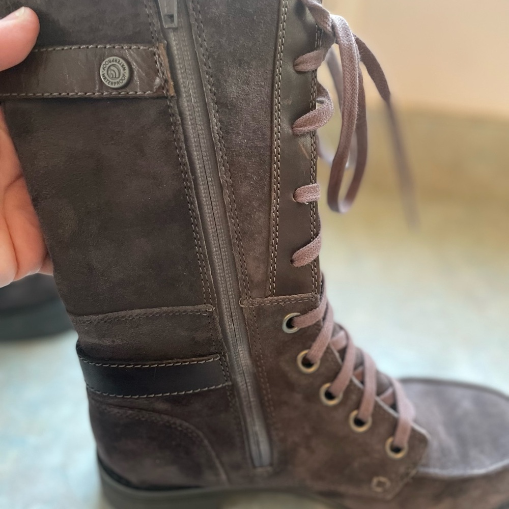 The North Face Brown Lace Up Boots Rugged Outdoor Style - Picture 5 of 11